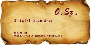 Oriold Szandra névjegykártya